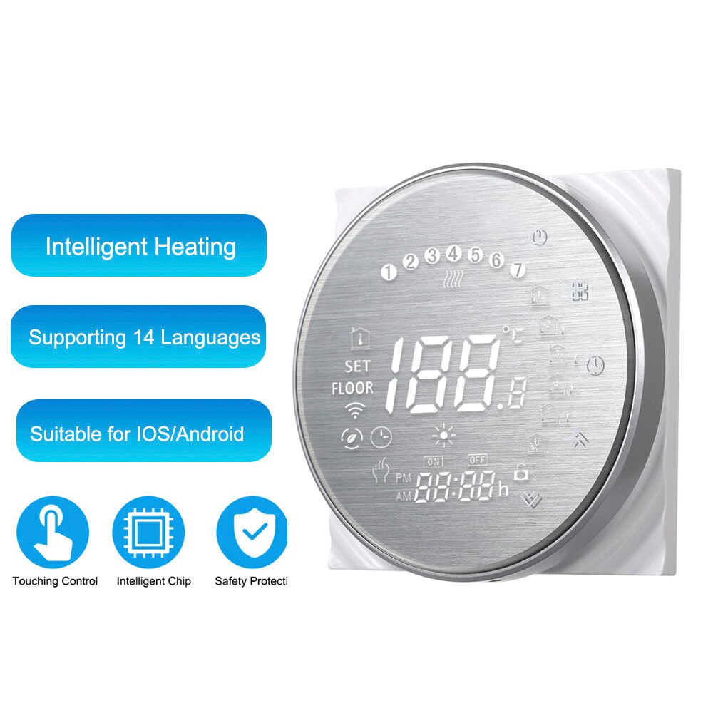Water Heating Energy Saving Smart Thermostat with Touchscreen LCD Display Weekly Programmable Room Temperature Controller: Al no wifi