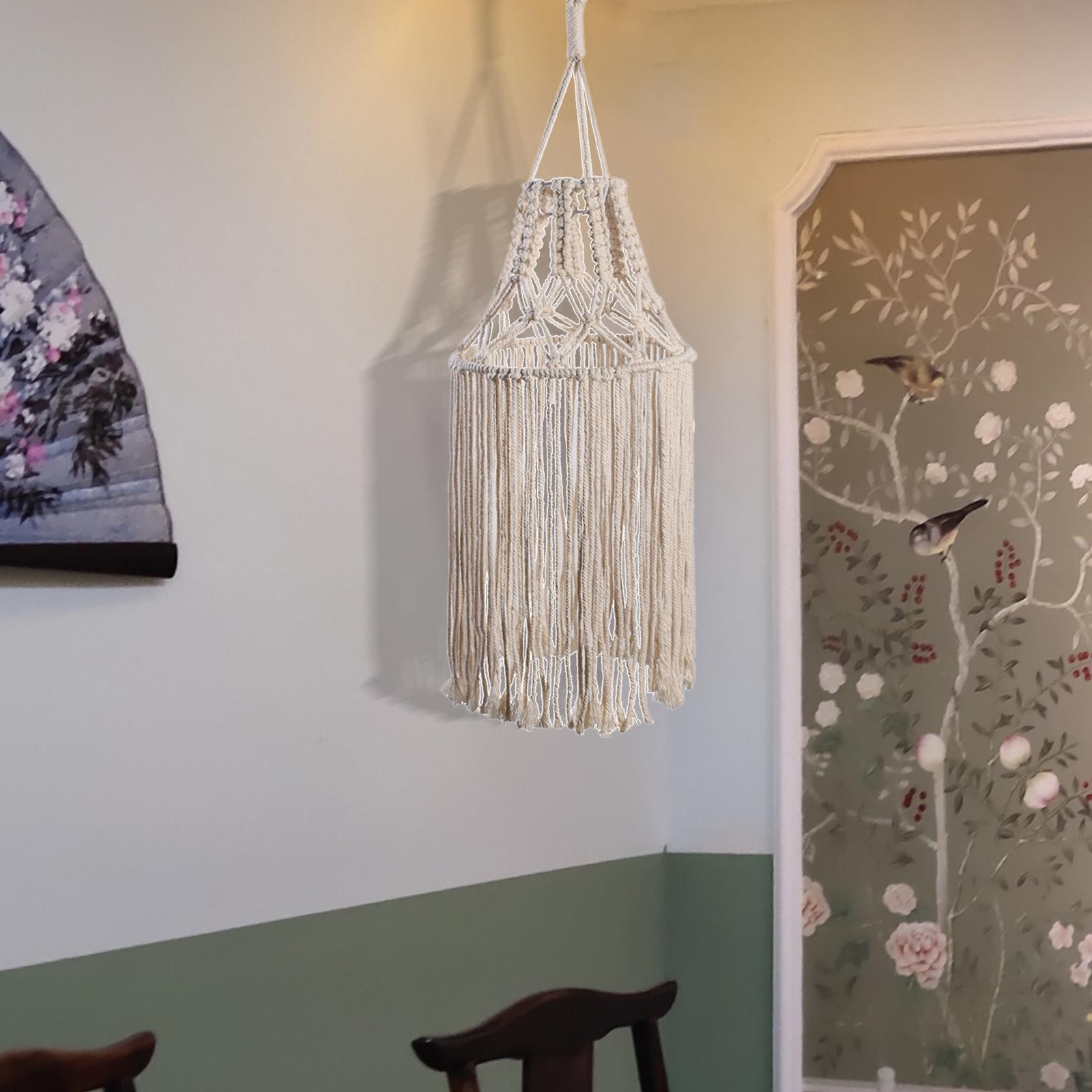 Bohemian Macrame Ceiling Lamp Shade Hanging Light ... – Grandado