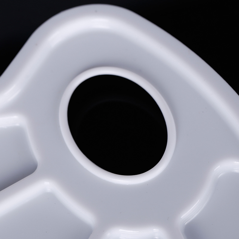 Paleta de pintura aguada Ovalada para niños, paleta de plástico para pintar a mano, paleta de pie, suministros de arte para Grafiti de manualidades, 1 ud.