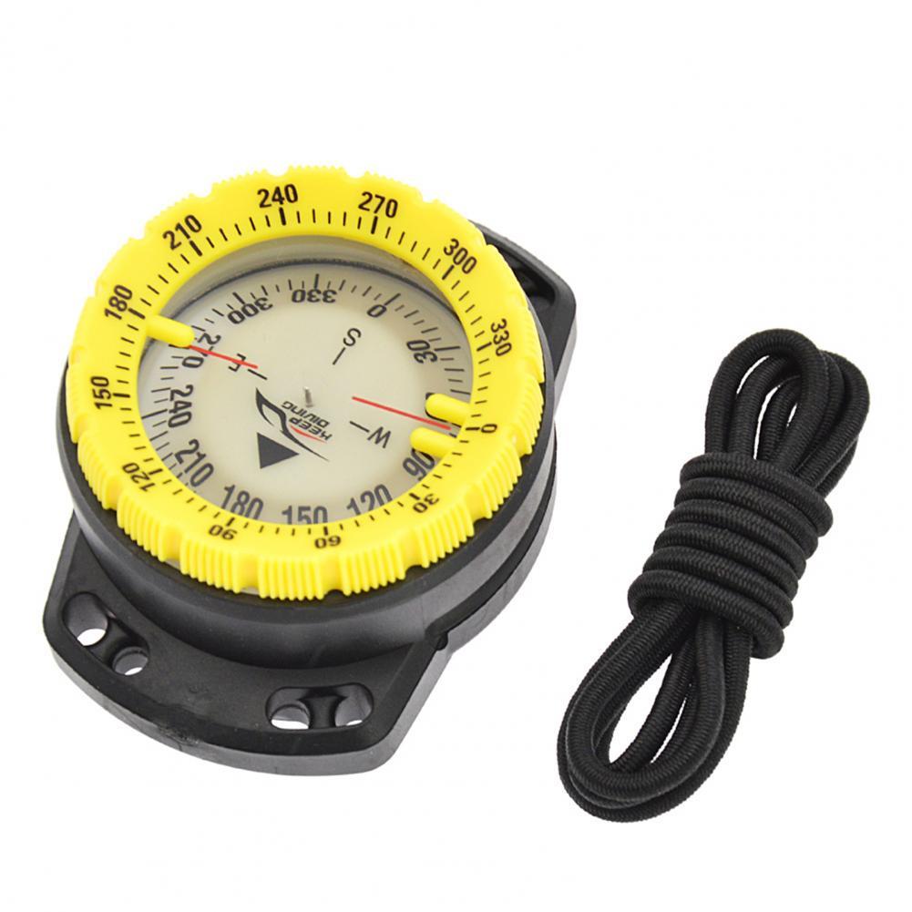 CP-992 Portable Diving Navigation Compass Triangle Pointer Convenient Reading Waterproof Compass for Deepwater Operations: Yellow