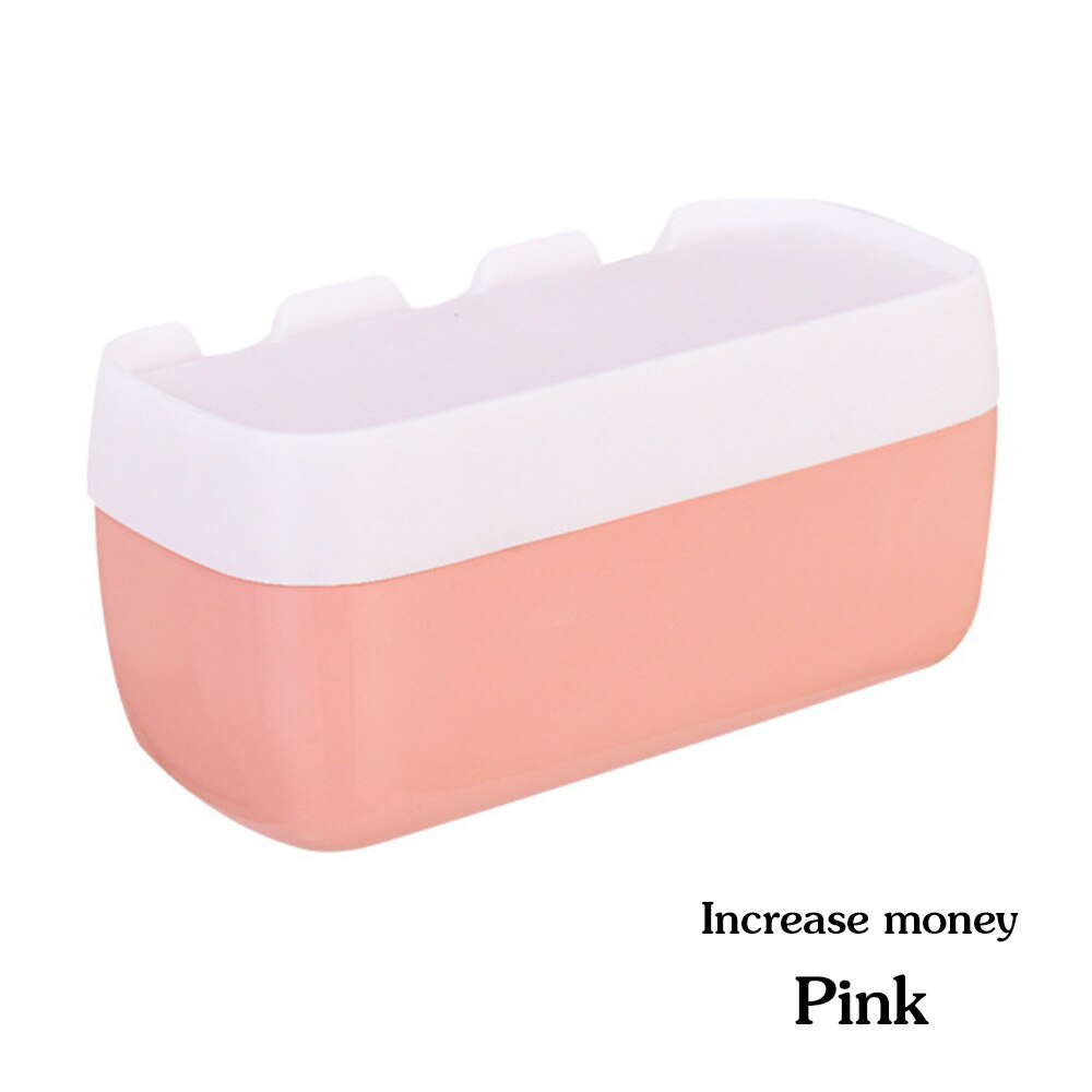 Toilet Paper Holder Towel Wall Mounted Storage Box Bathroom Accessories Tray Roll Tube Punch-Free Double-Layer: Pink 02
