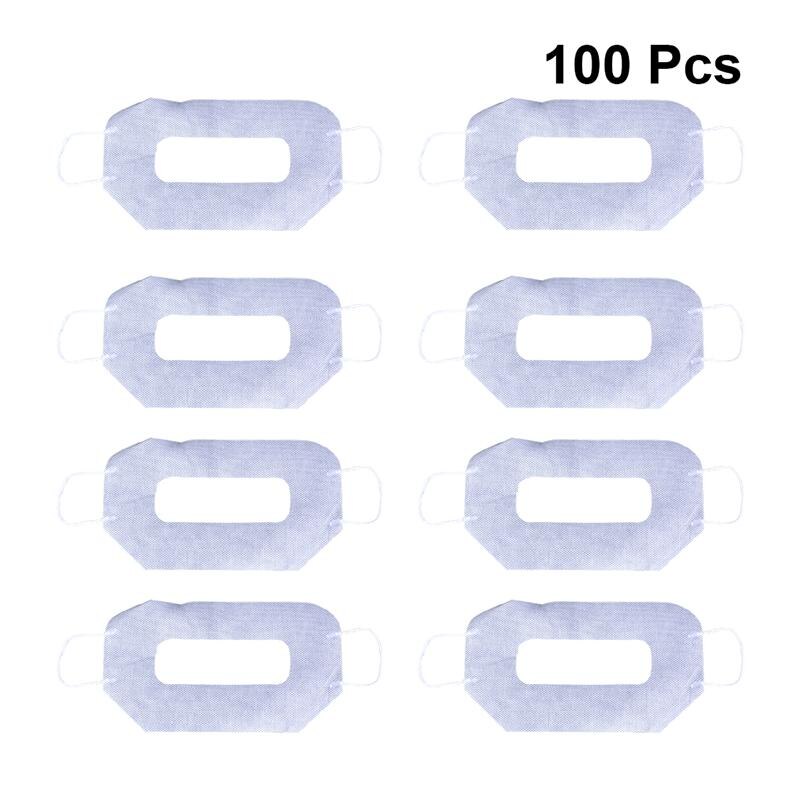 Máscara de ojos VR desechable Unisex funda de dispositivo VR Universal almohadilla sanitaria máscara VR con bucles para los oídos (funda SMS con patrón de oreja colgante para la nariz): 100pcs