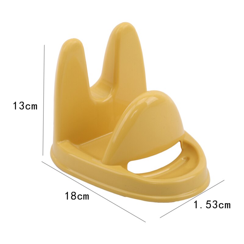 Praktische keuken kookgereedschap pot pan deksel schaal standaard houder antislip beugel hakblok opberghouder rek gereedschap: Geel