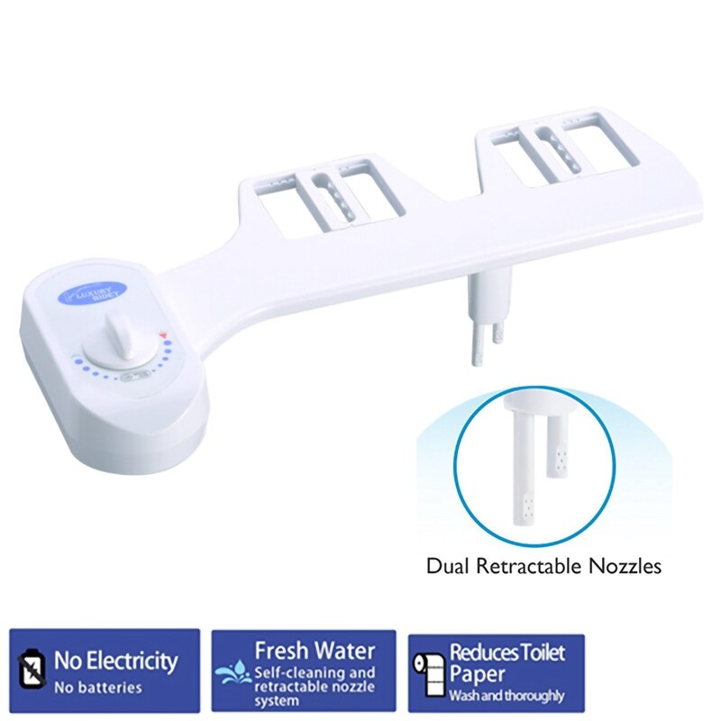 Smart toiletsæde bidet hoftevasker kropsrens intelligent toiletsprøjtepistol dobbelt mundstykke bidetsæde produkter til hjemmet badeværelse
