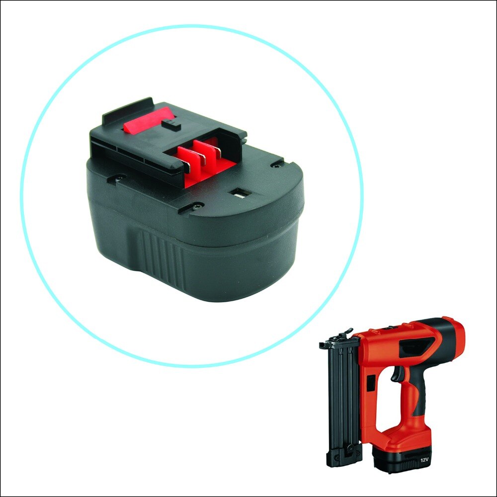 KINSUN Replacement Power Tool Battery 12V 3.0Ah Ni-Mh for Black & Decker Cordless Drill Screwdriver A12 A12-XJ A12EX BD12PSK