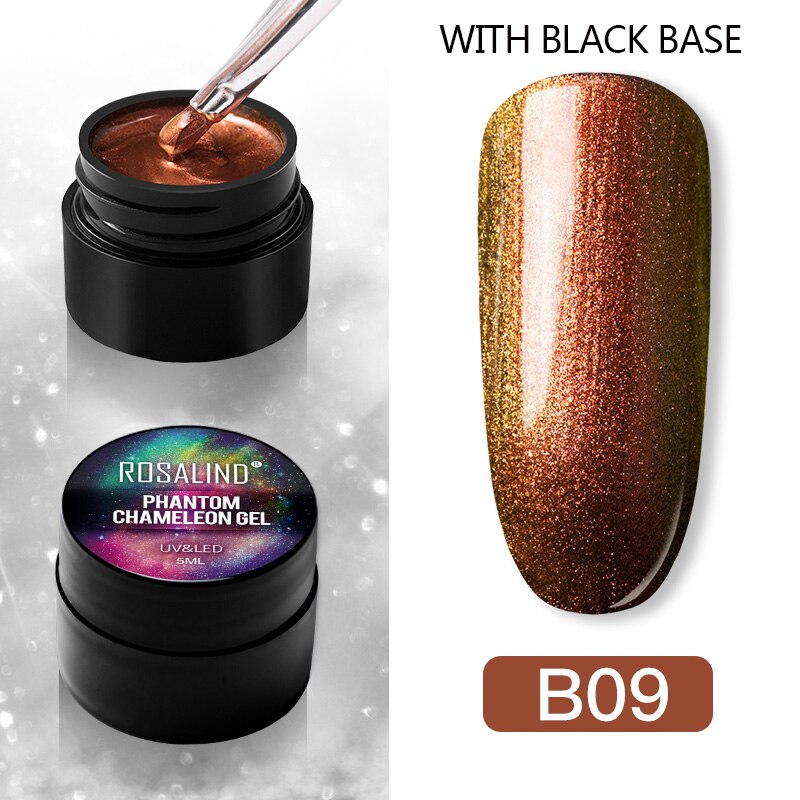 Rosalind gel neglelak phantom kamæleon alt til manicure dekoration base top til negle uv led lampe hybrid lakker: B09