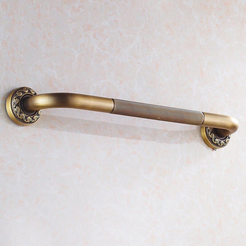 Wall Mounted Brass Carved Grab Bars Safety Handles Hand Rail Bathroom Bar Bathroom Accessories XF2