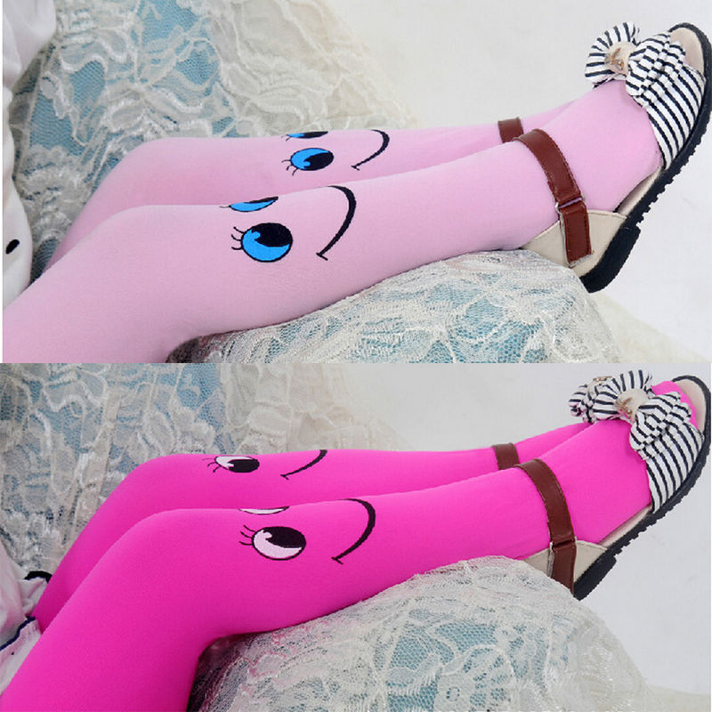 Emmababy piger tights strømper sødt smil ansigt baby piger strømpe danse børn strømpebukser bukser strømpebukser
