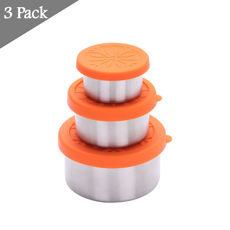 Kruiderij Containers Met Siliconen Deksels Rvs Lunch Bento Container Spice Saus Moer Ketchup Opbergdoos: Default Title