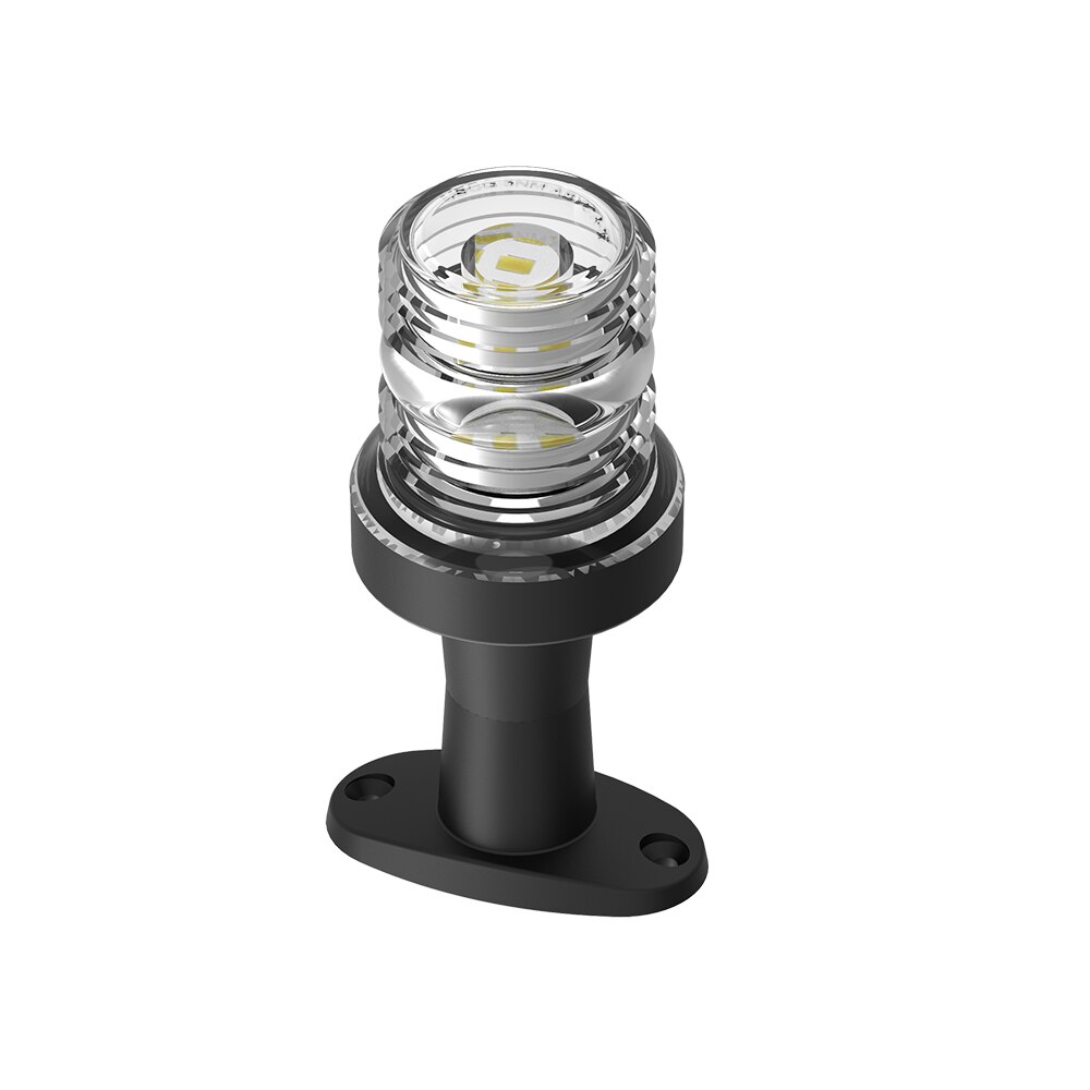 Boot Accessoires Marine Navigatie Licht Wit Allround Lamp Vast Monteren Basis Meerdere Stijlen Led Licht Wit/Zwart Behuizing: WHITE