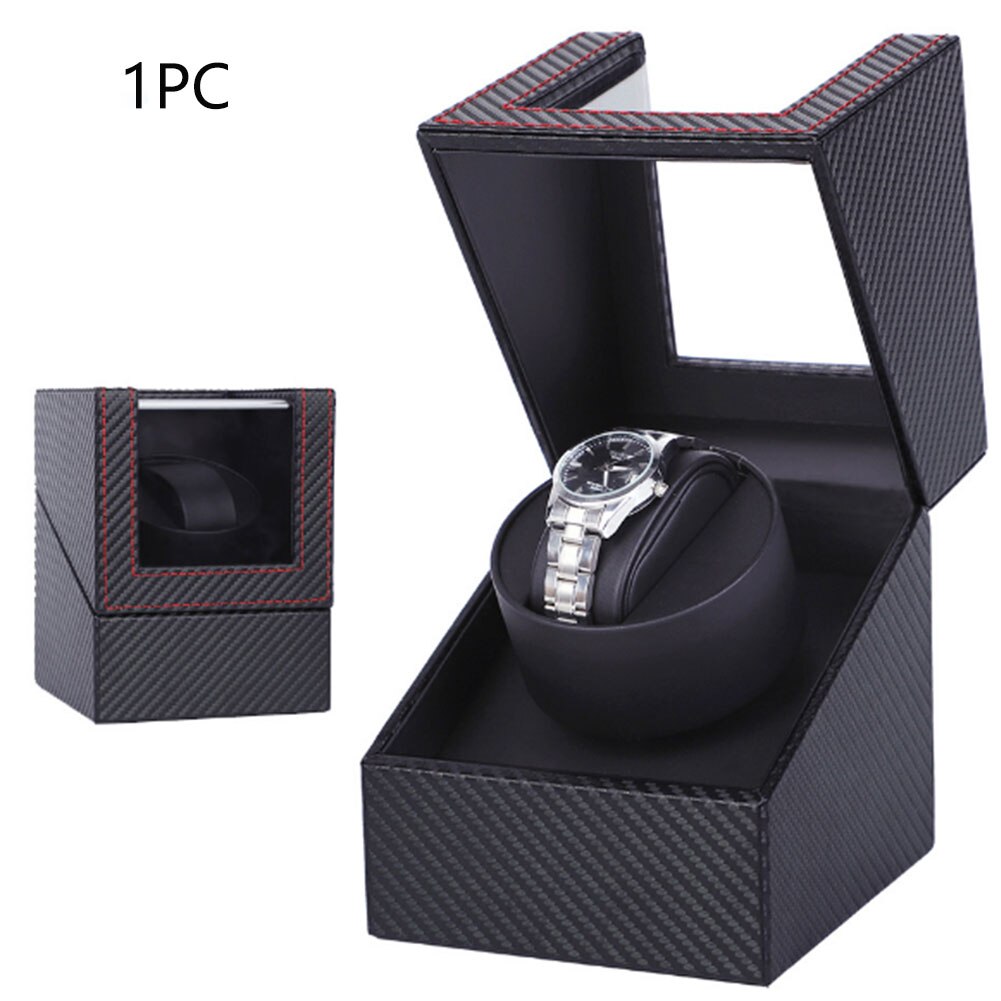 Carbon motor shaker watch winder holder display automatisk mekanisk ur viklingsboks smykker automatisk ur eu/us/uk