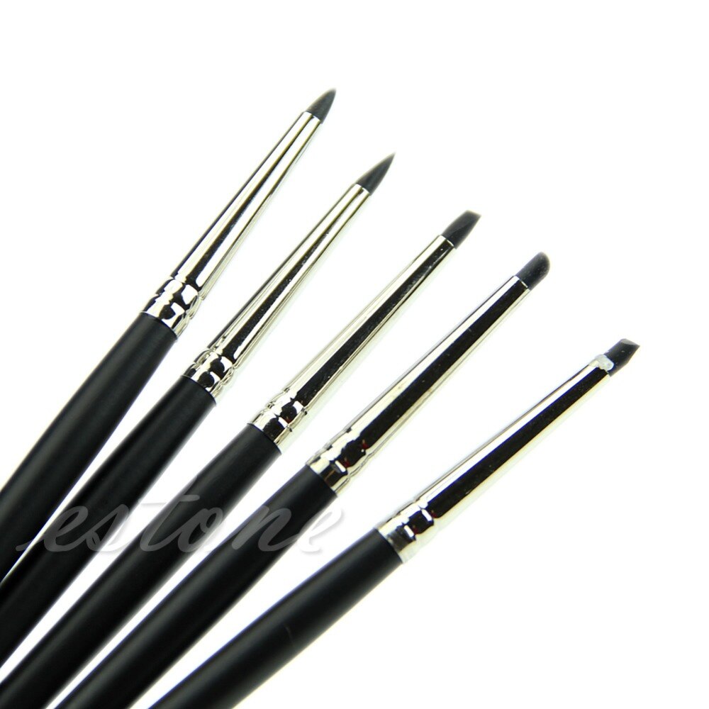 5pcs Silicone Rubber Shapers Polymer Clay Sculpting Fimo Modelling Tools APR14