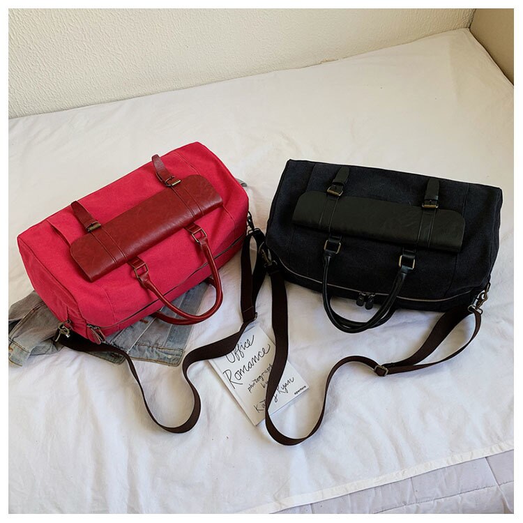 Canvas sport- en fitnesstassen voor dames, heren, sporttas, grote capaciteit, outdoor trainingstas, multifunctionele schoudertas