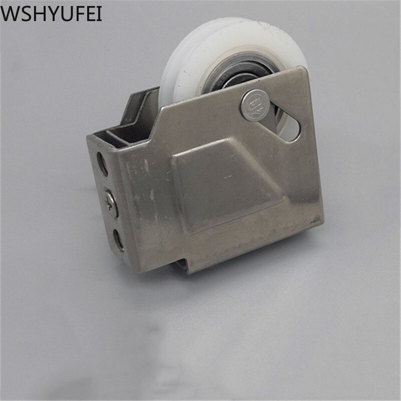 2 szt. Wyciszenie szafy przesuwne drzwi koło pasowe wiszące kółka szafka przesuwna rolka robić drzwi łożyska montowane na powierzchni akcesoria robić rowków