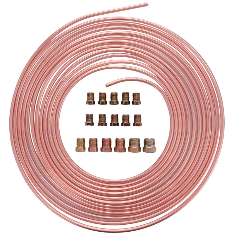 25 Ft.Roll Spoel Van 3/16 "Od Koper Nikkel Remleiding Anti-Roest Corrosiebestendig Tubing Kit Fittings #295482