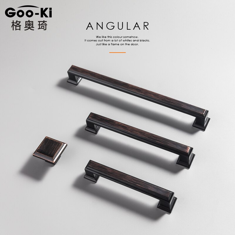 Goo-Ki Amerikaanse Stijl Olie Gewreven Brons Applicance Pull Kast Knoppen Lade Knop Vintage Kast Garderobemeubilair Hardware