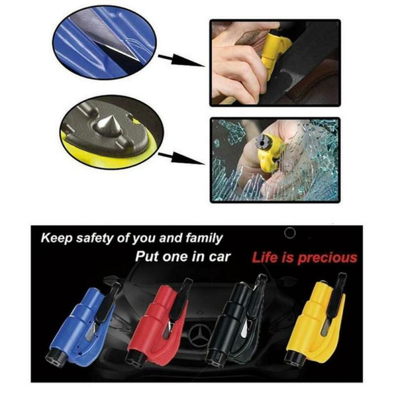 Drie-In-een Veiligheid Hamer Auto Ontsnappen Hamer Artefact Mini Multifunctionele Gebroken Glas Window Breaking Apparaat Voor Auto