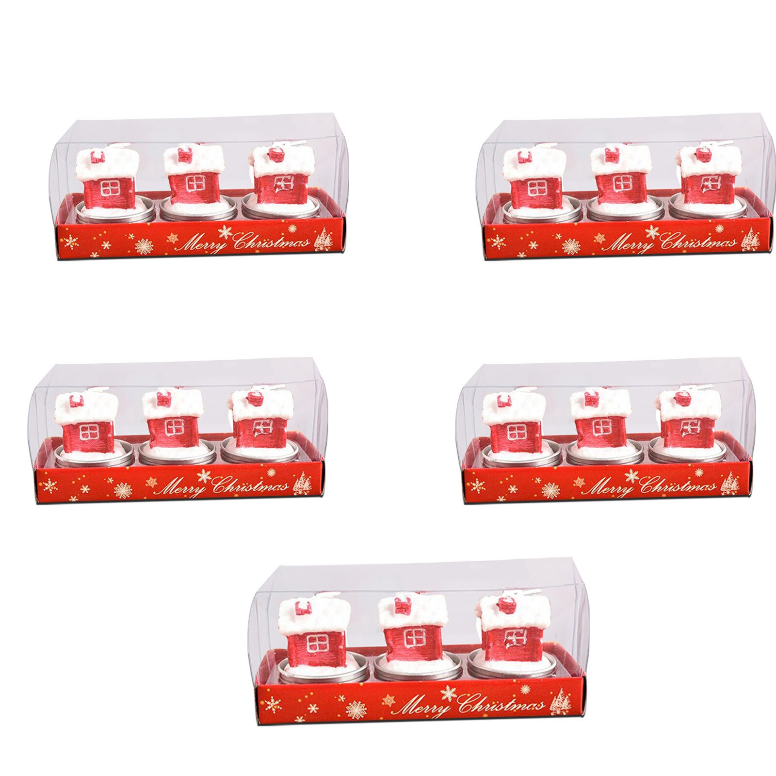 15 pièces noël peint bougies père noël dessin animé bougies noël bougie peint décoration bougie nouvel an décor: F