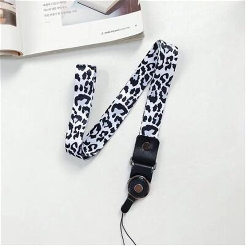 UVR Mobile Phone Straps Leopard print Phone holder Key Lanyard Cheetah ID Badge Holders Animal Phone Neck Straps with Keyring: A