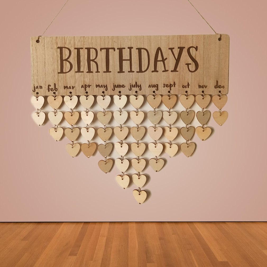 Chritsmas Verjaardag Speciale Dagen Herinnering Board Thuis Opknoping Decor Houten Kalender Boord Opknoping Ornament Jaar Decoratie