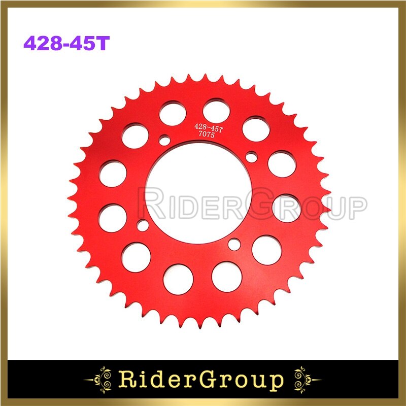 428 43 45 Teeth 76mm Aluminum Billet Rear Sprocket For Chinese Made Pit Dirt Bike Parts: 45 Teeth