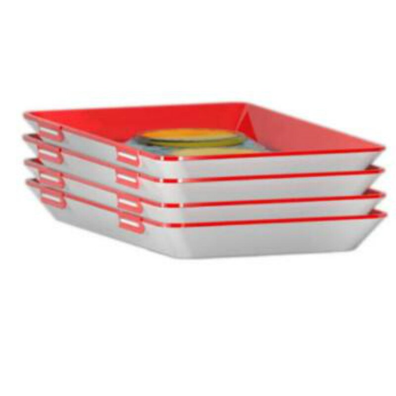Food Storage Tray, Plastic Food Organizer, Container Set, Fresh Food Serving Tray, Refrigerator, Kitchen Dishes WJ814