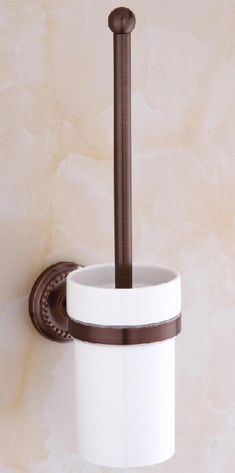 Wc Borstel Houders Keramische Cup Antieke Messing Toiletpot Borstels Home Deco Muur Badkamer Accessoires WC Borstel Houder 9149 K: ORB