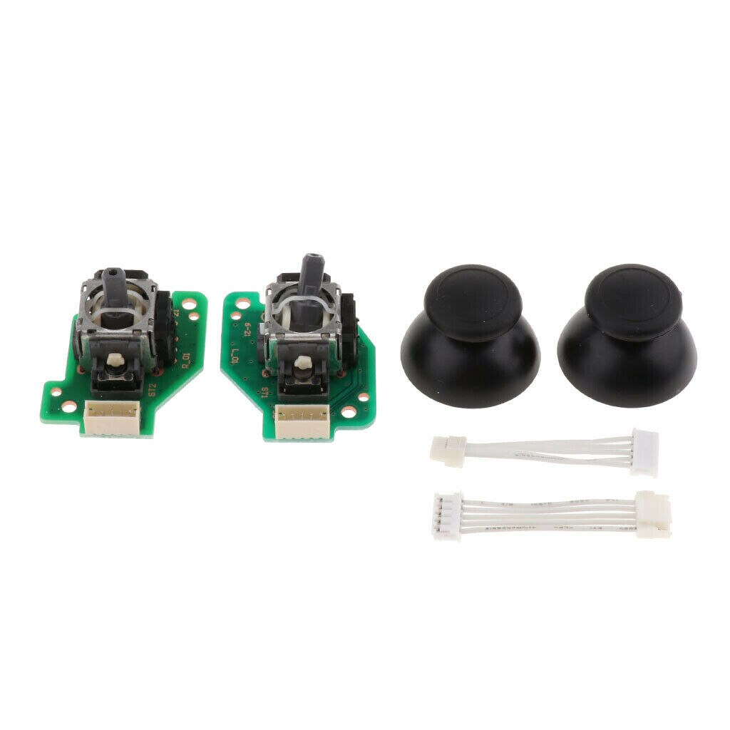 Analoge Stick Caps + 3D Joystick Thumbstick + Flex Kabel Vervanging Voor Nintendo Wiiu Pad Controller L/R Set