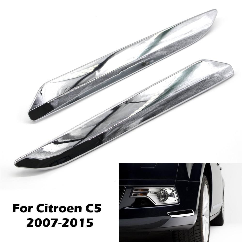 Chrome Front Rear Bumper Cover Trim Strip Sticker For Citroen C5 X7 2007 Anti-scratch Protection Styling DIY Decoration