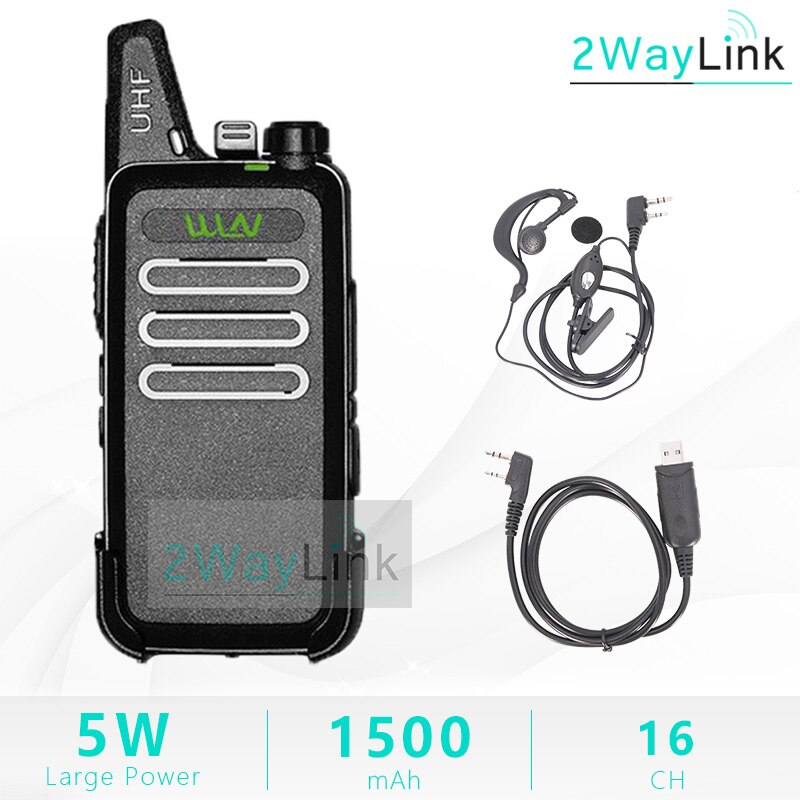 WLN KD-C1 Radio Mini Walkie Talkie UHF Handheld Zwei Weg Ham Radio 5W Mini Radio ZT-X6 RT22 Handliche talki walki BF-888S 888S KD-C2: B-Cable-HD