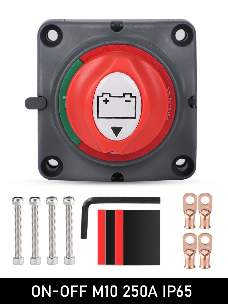 200A 300A 600A interruptor de masa de batería Dual interruptor de corte de 2 y 4 posiciones interruptor de desconexión de batería automática de barco de coche 12V 24V marino
