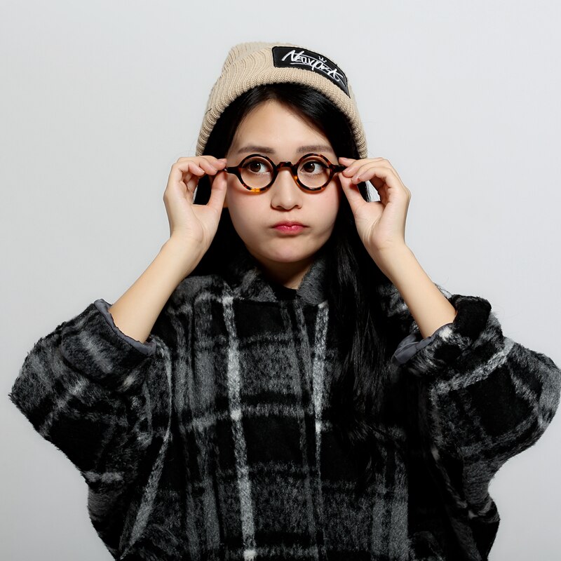 Acetate Vintage Small Round Glasses Men Eyeglasses Frame Women Optical Prescription Spectacle Clear Eyewear