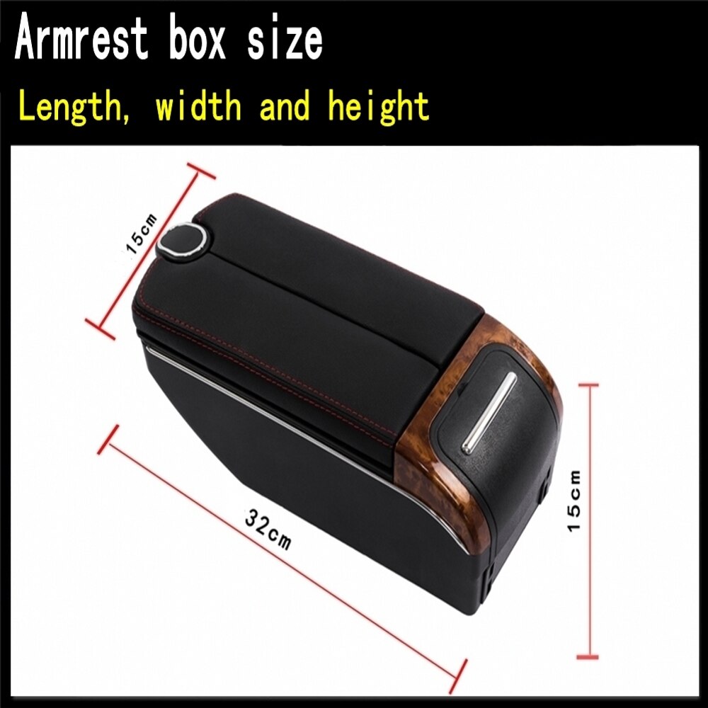 Boîte Convertible accoudoir pour Peugeot 307 CC, Double portes ouvert, 7usb centrale, boîte de rangement, accoudoir