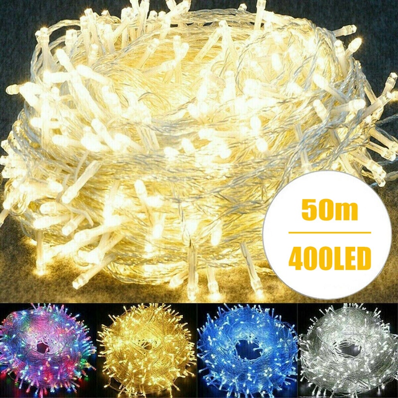 400LEDS Fairy LED String Light Festival Home Decor Outdoor Waterproof AC220V 50M Tree Light Garland For Wedding Party