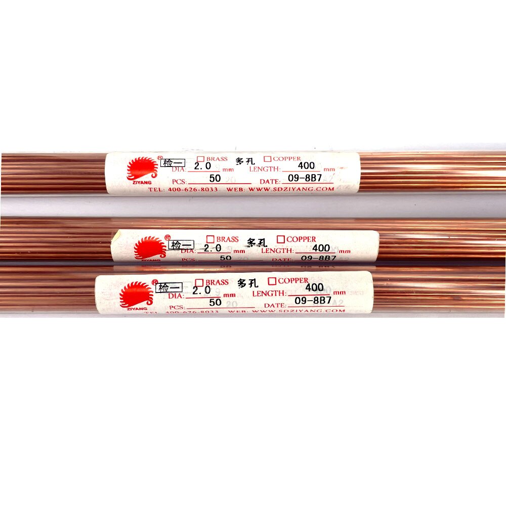 EDM Drill Ziyang Copper Electrode Tubes Multihole 4holes 2.0*400mm for EDM Drilling Hole Machine