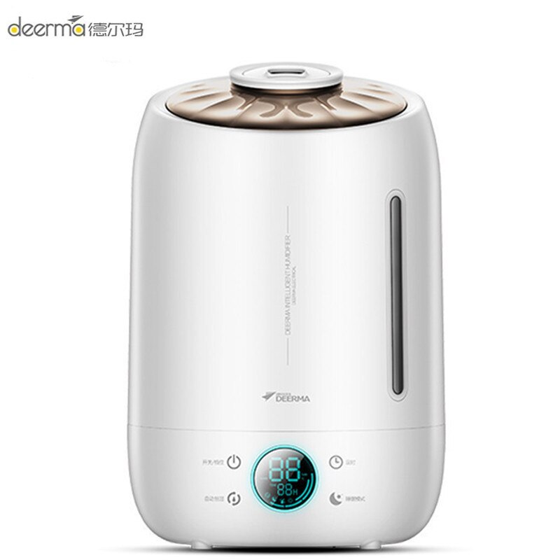 Deerma DEM-F500 Air Humidifier Ultrasonic 5L Quiet Aroma Mist Maker Led Touch Screen Timing Function Home Water Diffuser