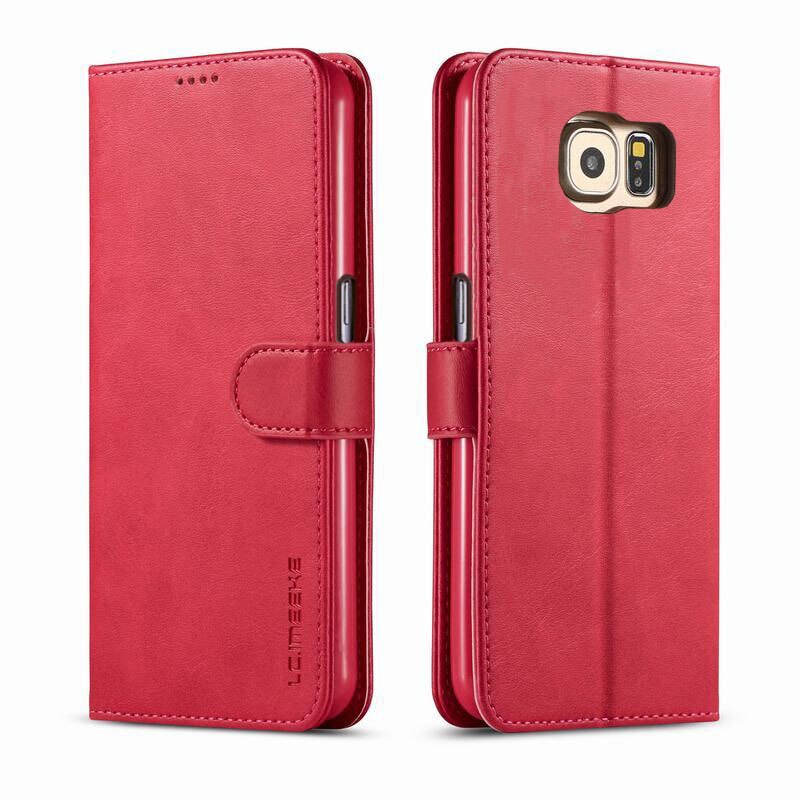 Luxe Case Voor Samsung Galaxy S6 Rand Cover Case Leather Flip Wallet Card Slot Etui Voor Samsung S 6 S6edge case S6 Coque Fundas