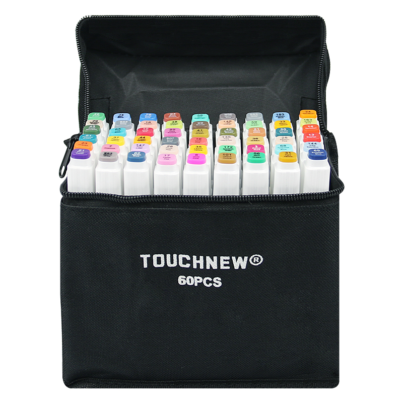Touchfive Markers12/24/30/40/60/80/168 Farben Skizze Kunst Marker Stift Alkohol basierte Manga Marker Malerei Set Schule Kunst zubehör