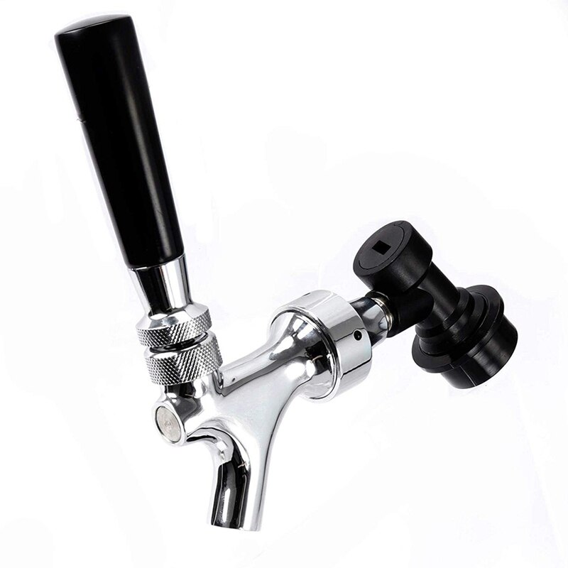 Beer Tap Faucet With Ball Lock Home Brewing Stainless Steel Stem Draft Beer Keg Faucet With Ball Lock Disconnect Chromed Body Fo