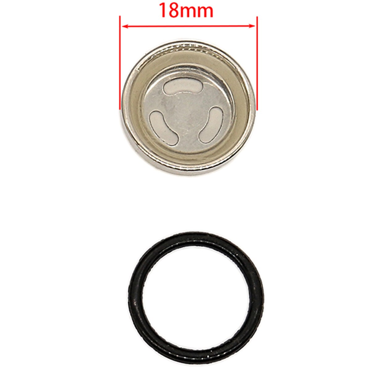 Motorcykel metall siktolja siktglas tätningar för huvudcylinder diameter 18mm järn + gummi: 18mm