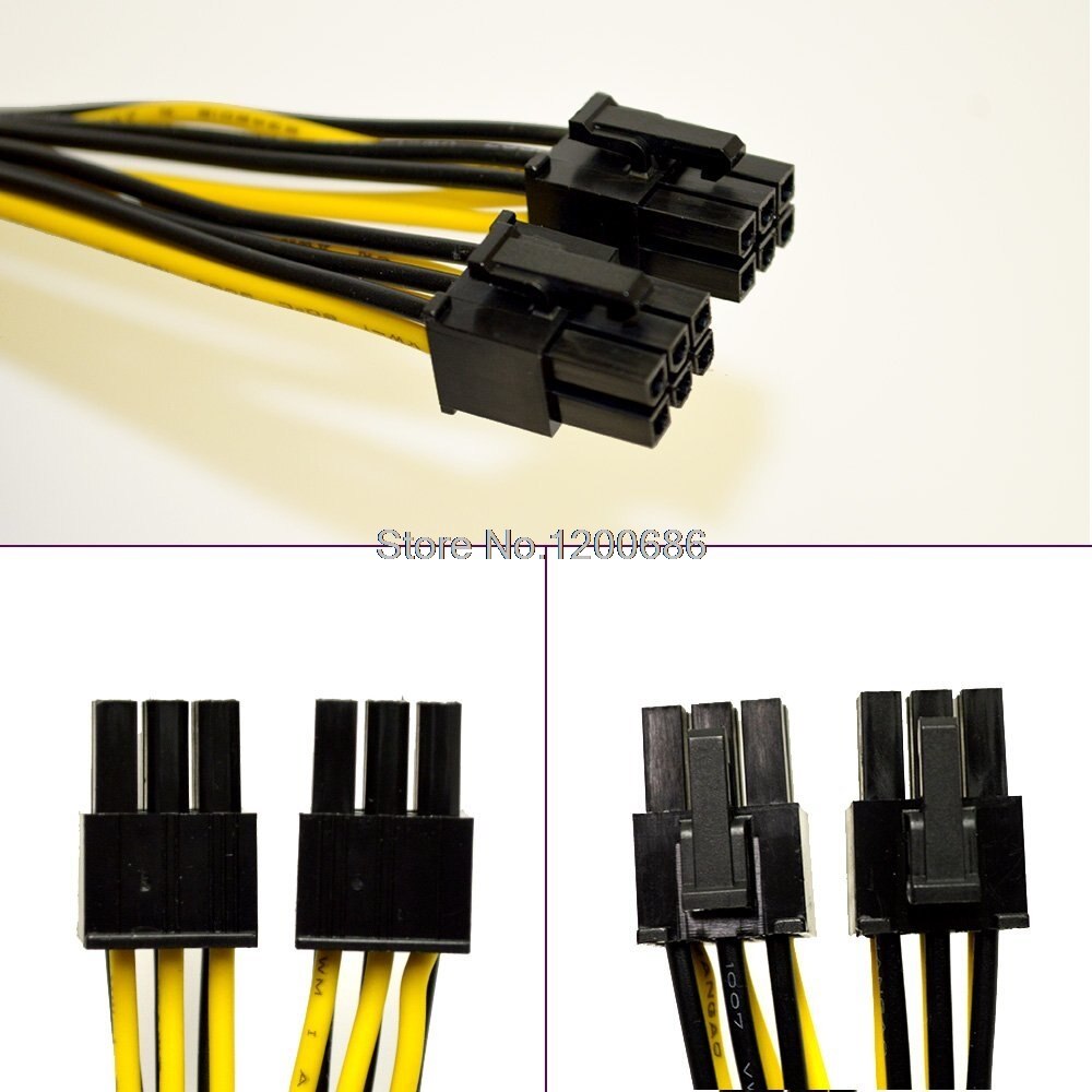 PCI Express Power Y-Splitter Cable 6-Pin Female to... – Vicedeal