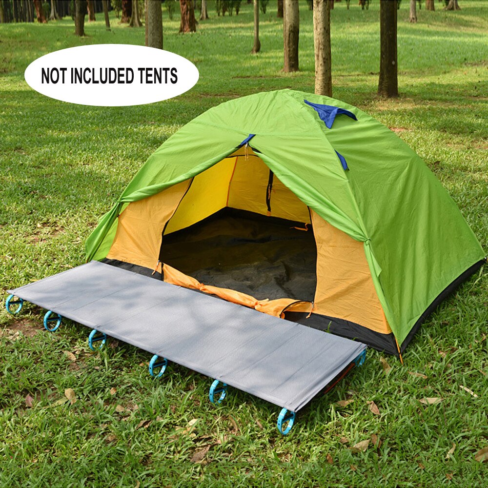 Ultralight Folding Single Camping Bed Travel Cot Tent Bed Aluminium Alloy Metal Frame Outdoor Portable Camping Fishing Mat Beds