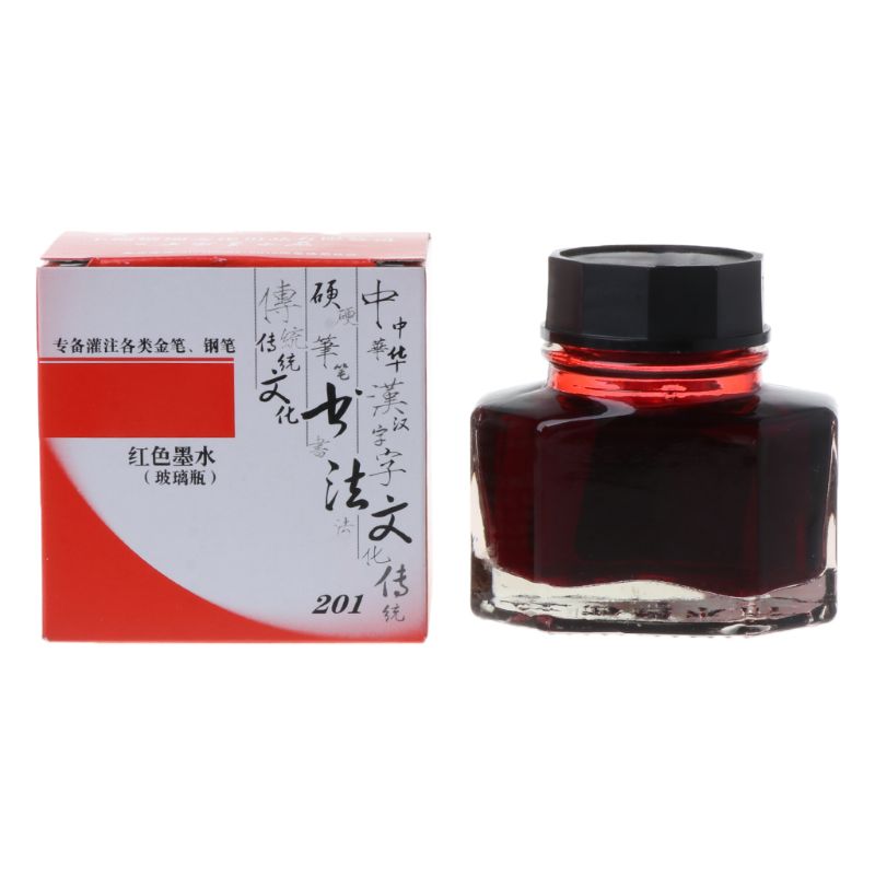 50ml Bottled Glass Smooth Writing Fountain Pen Ink Refill School Student Stationery Office Supplies