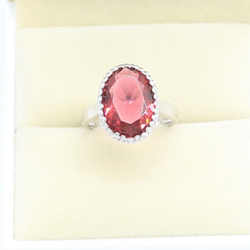 Red Ruby 925 Sterling Silver Jewelry Set for Women Free Ring Necklace Pendant Wedding Jewelry