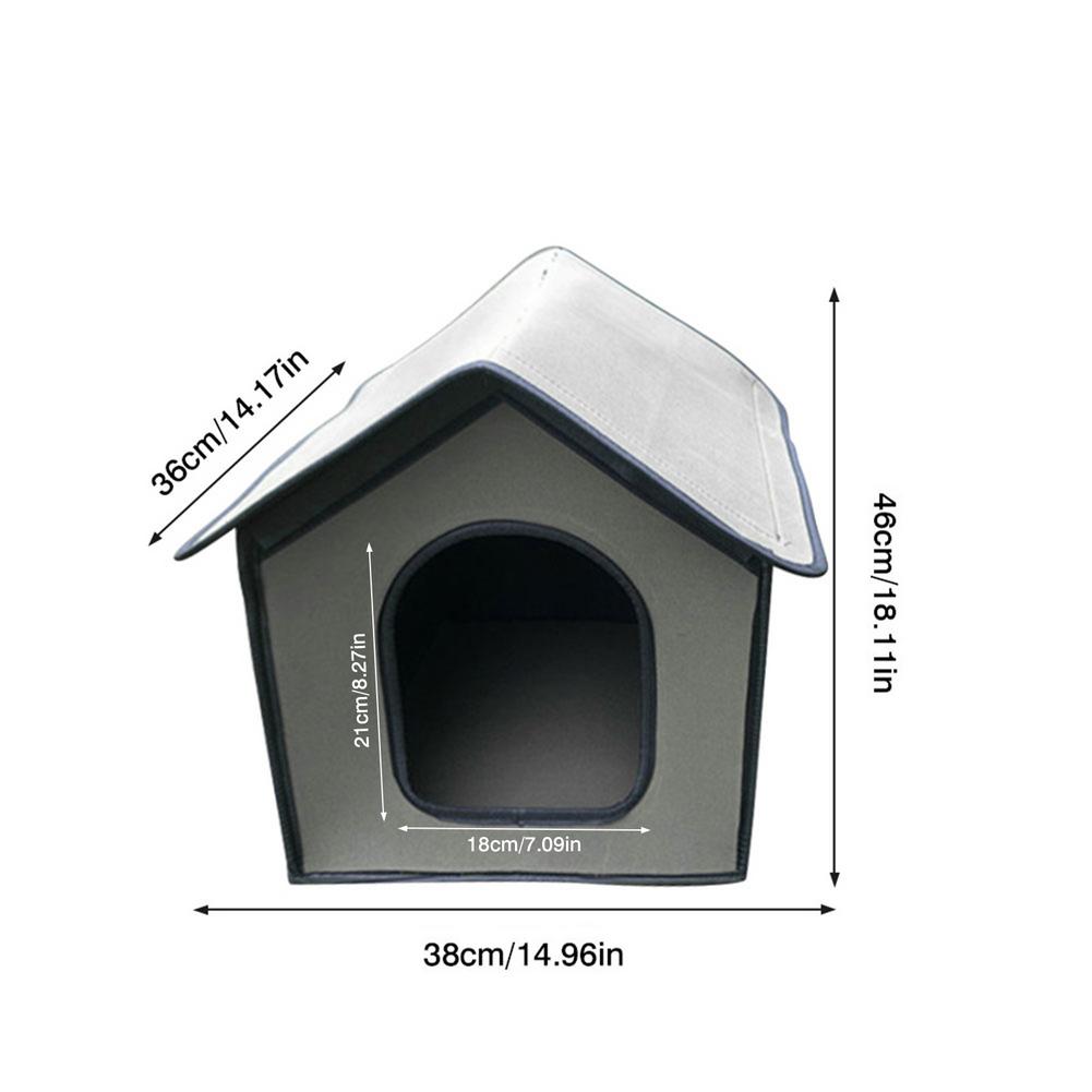 Pet Outdoor House Waterproof Weatherproof Cat House Foldable Pet Shelter for Pets: M.