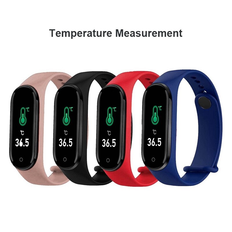 Bingofit M4 Pro Smart Wirstband Hartslagmeter Fitness Activiteit Tracker Waterdichte Smartband Temperatuur