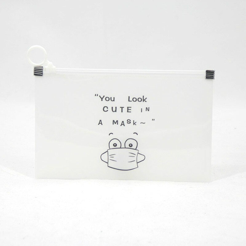 Bolsa para guardar Mascarillas a la , caja de almacenamiento portátil, a prueba de polvo, con tarjetero, 1/4/8 Uds.: White 1PCS