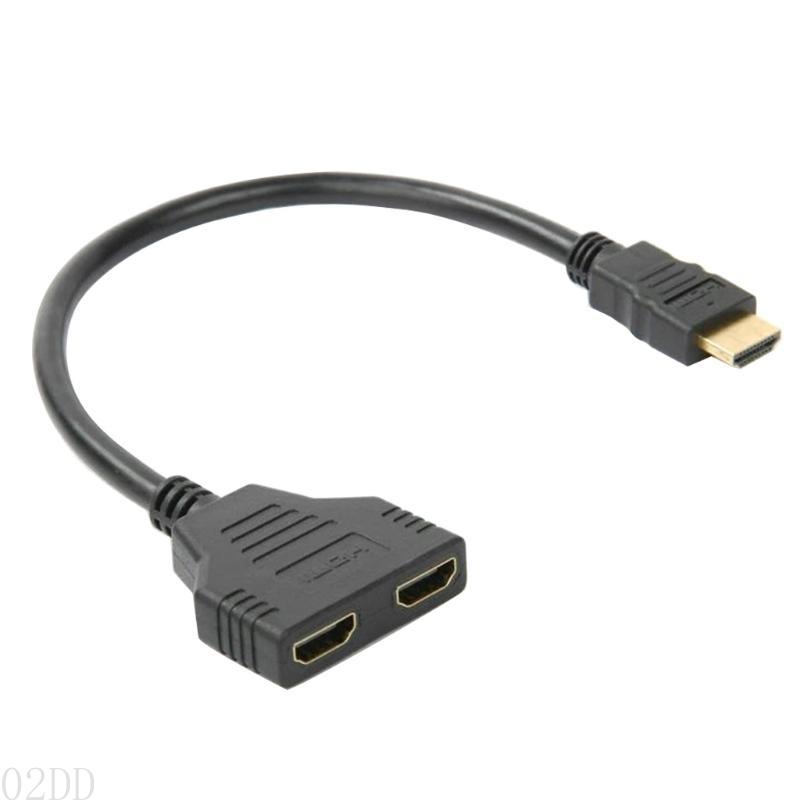 AP28 1 Male to Two Female 1 to 2 Way Splitter Adapter Cable for HDTV Support Two TVs 11.8in