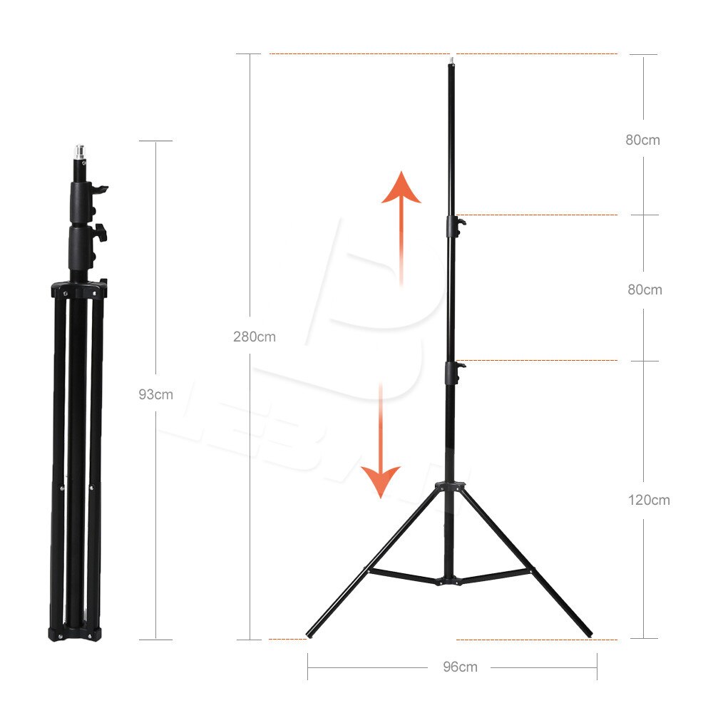 Godox-suporte de luz profissional resistente, 280cm, 2.8m, 9ft, para estação de tv, estúdio de fotografia, tungstênio, fresnel