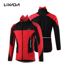 Lixada Mannen Outdoor Fietsen Jas Winter Thermische Ademende Comfortabele Lange Mouwen Jas Waterbestendig Rijden Sportkleding